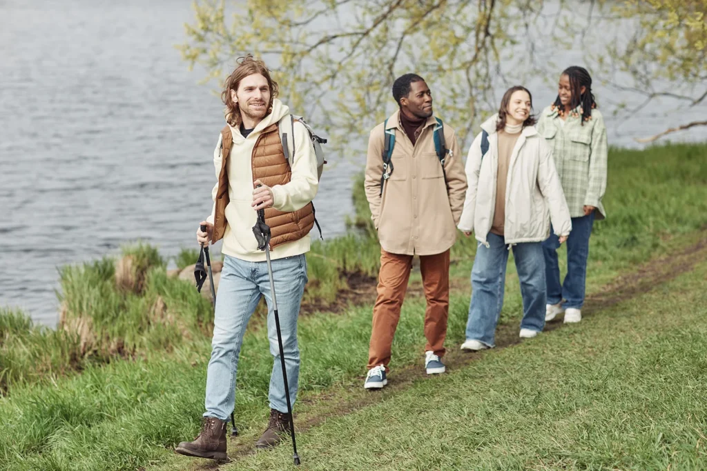 friends walking together